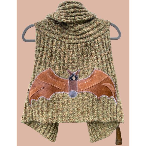Nomadic Traders Jackets & Blazers - Medium Bat Upcycled Knit Vest Grunge Unique Cottagecore Indie